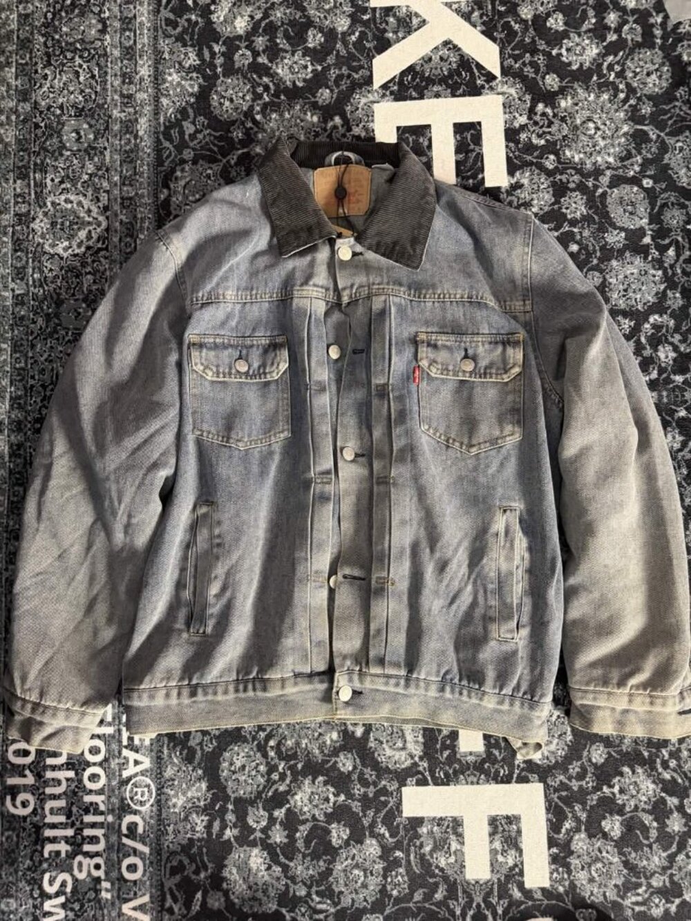 Stussy x Levi’s Embossed Praglad Trucker Jacket Denim